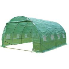 Vounot Polytunnel Greenhouse 12m² Acero inoxidable Plástico