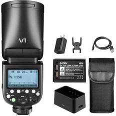 Camera Flashes Godox V1 Round Head TTL HSS Portable Camera Flash Speedlite Fujifilm