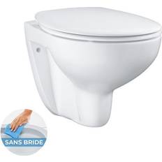 Grohe Bau Ceramic rimless wall-mounted toilet removable seat (BauClassic)