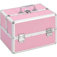 vidaXL Makeupkuffert 22 x 30 x 21 cm pink aluminium