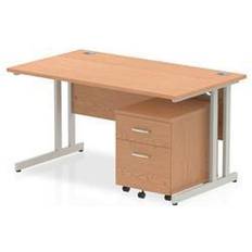 Impulse 1400x800mm Desk Oak Leg Writing Desk