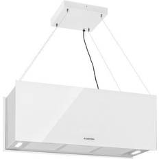 Cappe aspiranti Klarstein xl Kitchen Island Extractor, Trasparente, Bianco