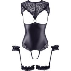 Cottelli lingerie Cottelli Collection Body effet mouillé ouvert à l'entrejambe Noir