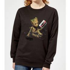 Guardians of the galaxy xxl Marvel Guardians Of The Galaxy Groot Tape Women's Christmas Jumper Black XXL