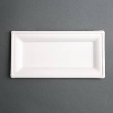 Assiettes Rectangulaires en Bagasse 258mm x 50