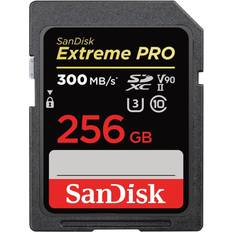 SanDisk 256 GB Memory Cards & USB Flash Drives SanDisk Extreme PRO SDXC Class 10 UHS-II U3 V90 300MB/s 256GB