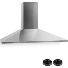 Klarstein TR90WS Extractor Hood, Transparent, Silver