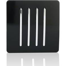 Guitar Amplifiers Trendi Switch Trendi 4 Gang 2 Way Artistic Modern Glossy 10 Amp Rocker Tactile Light Switch Piano Black ART-SS8BK