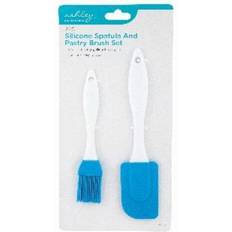 Azul Brochas de repostería 2pc Blue Silicone Spatula Pastry Brush Brocha de repostería