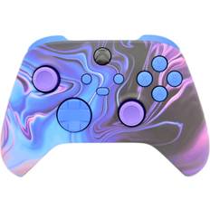 Xbox wireless controller blue Designer Series Custom Wireless Controller for Xbox Series X/S & Xbox One Multiple Designs Available (Blue & Purple Swirl W/Blue Inserts)