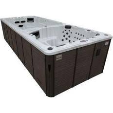 Swim Spas Canadian Spa Co Swim Spa Spa Company St. Lawrence Swim Spa, 3 Seats Chocolate