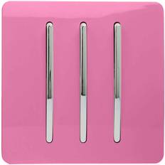 Instrument Amplifiers Trendi Switch Trendi 3 Gang 2 Way Artistic Modern Glossy 10 Amp Rocker Tactile Light Switch Pink