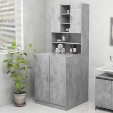 vidaXL Tvättmaskinsskåp Betonggrå 70,5 x 25,5 x 90 cm