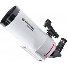 Bresser Teleskop Messier MC-100/1400 optiskt rör med SPL-okular, LED-sökarfjärrrör, universell klämyta i rostfritt stål för montering och astronomi programvara Stellarium, vit