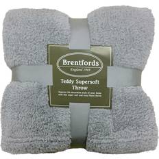 Brentfords Teddy Fleece Manta Gris (150x125cm)
