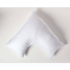 Blanc Taies d'oreiller Homescapes Super Soft Shaped Thread Pillow Case White