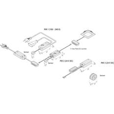 Hera PIR- til montering med stik, 230 V