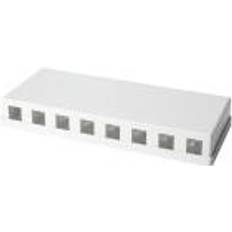 LogiLink keystone surface mont box 8 ports utp, blanc, vierge nk4035