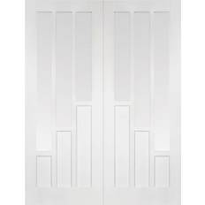 Double Door Interior Doors LPD Coventry 3P IDB329 Interior Door Clear Glass R, L (106.7x198.1cm)