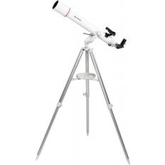 Bresser refraktor teleskop NANO AR-70/700 AZ med 3-bensstativ i aluminium, azimutal montering, LED-ljuspunktsökare och smartphone kamera adapter för nybörjare