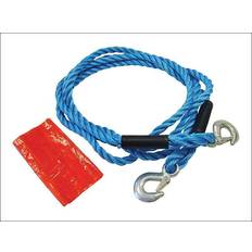 Faithfull Tow Rope 4m Metal Hooks 2 Tonne