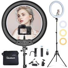 Selfie light ring phone Inkeltech 21inch Ring Light with Tripod and Phone Holder, 3000K-6000K Dimmable Bi-Color LED Light Ring for Makeup, Selfie, Vlog, YouTube Video