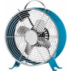 Blue Desk Fans Premier Housewares Blue Retro Desk