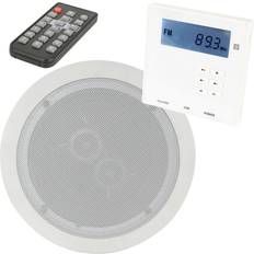 Amplifiers & Receivers Loops Wall Mounted Mini Bluetooth Amplifier & 1 Stereo Ceiling Speaker Kit Stereo HiFi