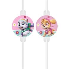 Tegneserie Festartikler Procos Straws Paw Patrol Skye & Everest 4-pack