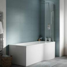 Whirlpool Bathubs Nuie Shower Bath P-Shaped Shower Bath with Front
