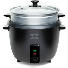 Black & Decker Cuiseur À Riz 1.8L 700W Avec Panier Vapeur Noir Amovible BXRC1800E