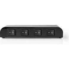 Nedis Lautsprecher Nedis ASWI2614BK Audio Switch 4 Ports