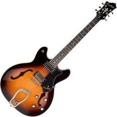 Hagström Elektrische Gitaren Hagström Viking Tobacco Sunburst Semi-Acoustic Guitar