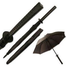 MTECH Umbrella 40" Black Novelty Katana Handle Functional Umbrella No Blade #NA MT-UB001K