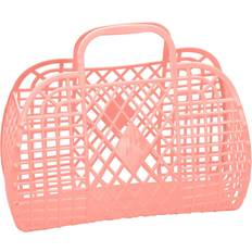 Sun Jellies Retro Basket, Large Peach Sun