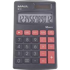 Calculators Maul M 12 Pocket calculator Black Display (digits) 12 battery-powered, solar-powered