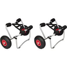 Bilpleie & Biltilbehør vidaXL 1/2x Kayak Trolleys Aluminum Transport Cart Trailer Dolly Canoe