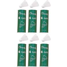 Shuttlecocks Champion Sports Plastic Indoor Shuttlecocks, 6 Tubes 6pc Per Pack