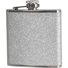 Hisab Joker Lommelærke Glitter Sølv Hip Flask