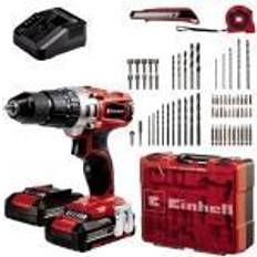 Perceuses et Tournevis Einhell Perceuse à percussion sans fil TE-CD 18/2 Li-i avec 2 batteries 2,0 Ah avec malette 64 accessoires