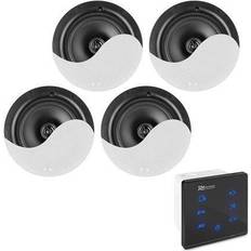 Ceiling speakers Power Dynamics line A100BSet In-Wall Audio Amplifier with 4 Ceiling Speakers TILBUD NU