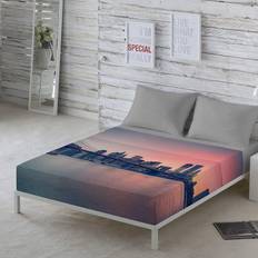 Ropa de Cama Juego De Sabanas Estampado 100% Algodón Extra Suave Cama 135 Funda nórdica Natural