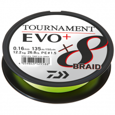 Chartreuse Daiwa Tournament X8 Braid Evo Chartreuse 135m 0.16mm