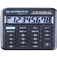 Pocket calculator Donau calculator TECH pocket calculator, 8 digits. display, dim. 89x59x11 mm, black