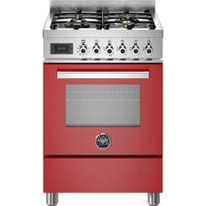 Bertazzoni 60 cm Komfurer Bertazzoni Bertazzoni PRO64L1EROT Professional gaskomfur Rød