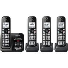 Panasonic cordless phones Panasonic Black Cordless Phone System TGD664M With 4 Handsets