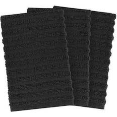 Black Cloths Ritz Royale Solid 3-pc. Dish Cloths, One