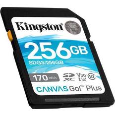 Kingston canvas go plus sdg3 Kingston Canvas Go! Plus 256GB Secure Digital Extended Capacity (SDXC) Flash Card Model SDG3/256GBCR