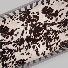 Brown Sheets Kid's Room Glenna Jean Baby Fitted Crib Sheet White Cow Skin