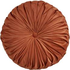 Saro Lifestyle 14" Velvet Pin Tuck Rust Complete Decoration Pillows Orange (35.6x35.6cm)